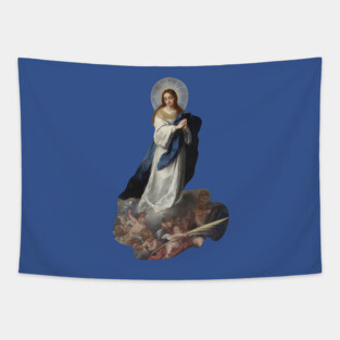 Immaculate Conception Assumption Virgin Mary Esteban Murillo Tapestry