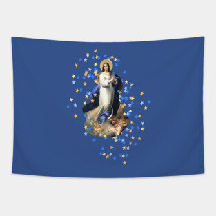 Immaculate Conception Assumption Virgin Mary Nicaragua Esteban Tapestry