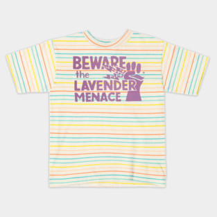 Beware The Lavender Menace - Vintage Queer Art Kids T-Shirt