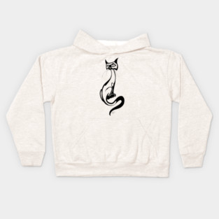 Tribal Siamese Cat Kids Hoodie