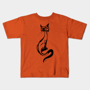 Tribal Siamese Cat Kids T-Shirt