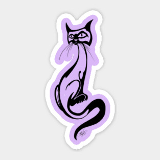 Tribal Siamese Cat Sticker