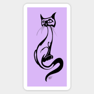 Tribal Siamese Cat Magnet