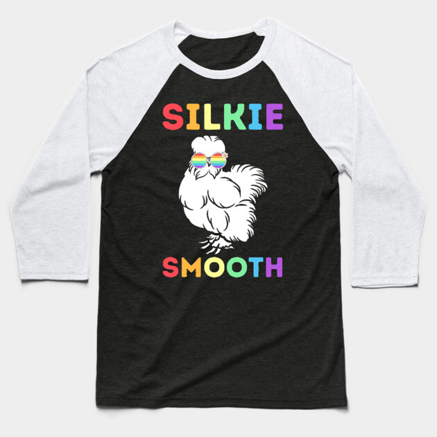 Silkie Smooth Chicken Baseball T-Shirt by The WYLD Tribe
