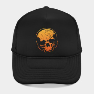 Orange Crush Skull Hat