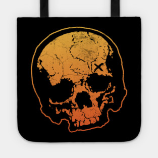 Orange Crush Skull Tote