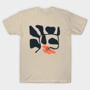 Midcentury Abstract Hibiscus (Square) T-Shirt