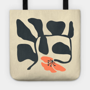 Midcentury Abstract Hibiscus (Square) Tote