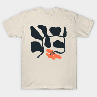 Midcentury Abstract Hibiscus (Square) T-Shirt