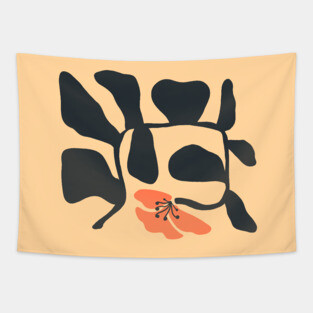 Abstract Hibiscus Flower (landscape) Tapestry