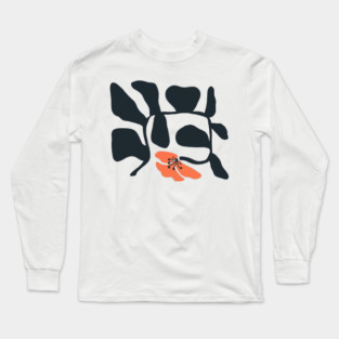 Abstract Hibiscus Flower (landscape) Long Sleeve T-Shirt
