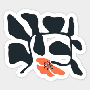 Abstract Hibiscus Flower (landscape) Sticker