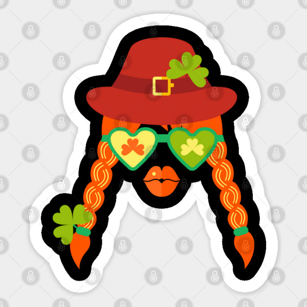 Irish Girl Character Saint Patricks Day Humor Sticker by creative