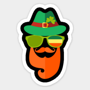 Irish Guy Character Saint Patricks Day Humor Sticker
