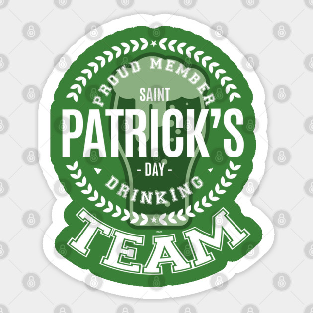 Member Saint Patricks Day Drinking Humor Sticker by creative