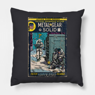 MGS Shadow Moses Island comic book fan art Pillow