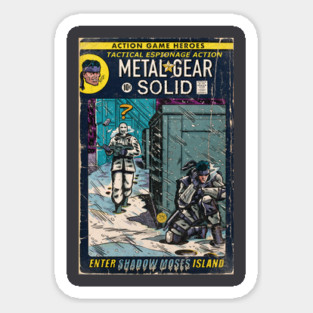 MGS Shadow Moses Island comic book fan art Sticker