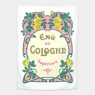 Eau De Cologne / Vintage Label Tapestry