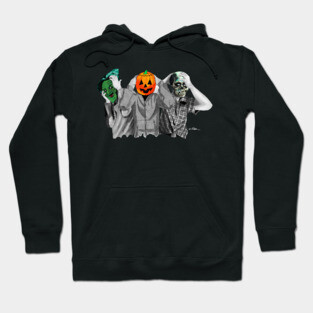 Halloween Mask Trio - colour splash Hoodie