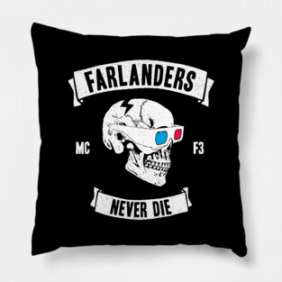 Farlander Biker Club (Front Print) Pillow