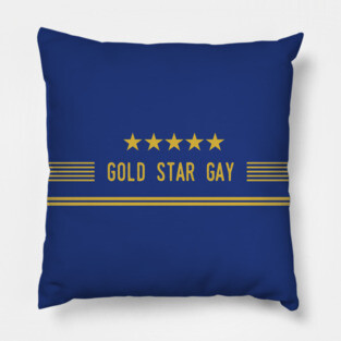 Gold Star Gay Pillow