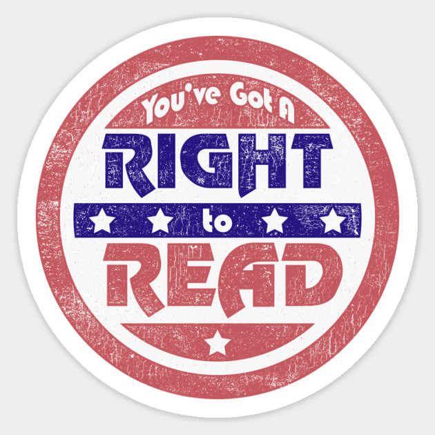 Right to Read (retro) Sticker by rt-shirts