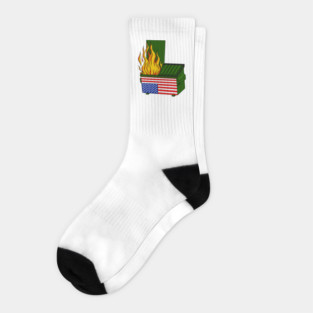 Dumpster fire USA Socks