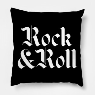 rock and roll typography design Pillow
