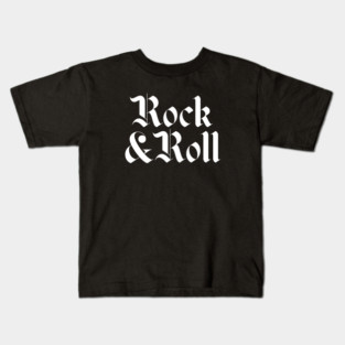 rock and roll typography design Kids T-Shirt