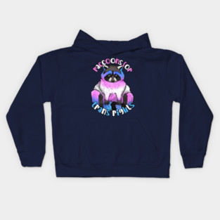 Raccoons For Trans Rights Kids Hoodie