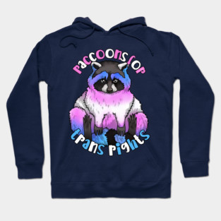 Raccoons For Trans Rights Hoodie