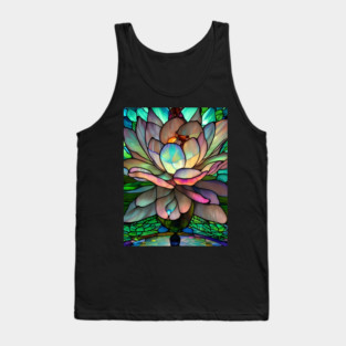 Stained Glass Lotus Flower Tank Top