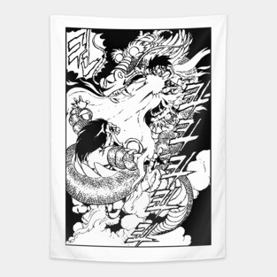 Street Fighter - Ryu vs. Blanka - Korean Manga Version Tapestry