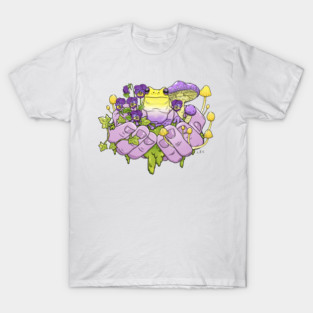 Enby Frog Toadstool Handful T-Shirt