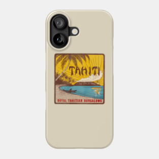 Defunct Tahiti Bungalows Travel Souvenir Luggage Label Phone Case