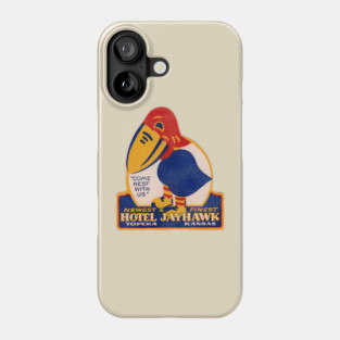 Defunct Hotel Jayhawk Topeka Kansas Luggage Label Phone Case