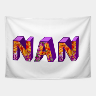 Top 10 best personalised gifts  Nan personalised,personalized custom name with flowers Nan Tapestry