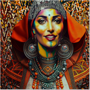 Moroccan Amazigh Beauty v1 Posters and Art