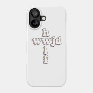 hwlf x wwjd cross Phone Case