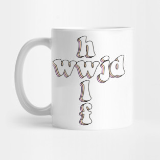 hwlf x wwjd cross Mug