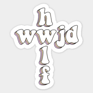 hwlf x wwjd cross Sticker