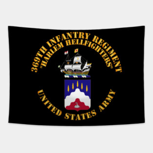 COA - 369th Infantry Regiment - Harlem Hellfighters wo Drop Shadow Tapestry