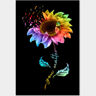 Sunflower You Matter Suicide Prevention Awareness Posters and Art
