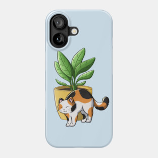 Calico Cat And Plant Phone Case