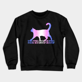 Trans Rights Meow And Furever Crewneck Sweatshirt