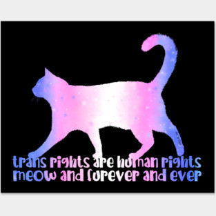 Trans Rights Meow And Furever Posters and Art