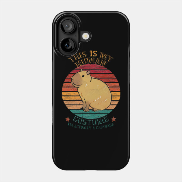 This is my human costume. I'm actually a Capybara Phone Case by Db Printed
