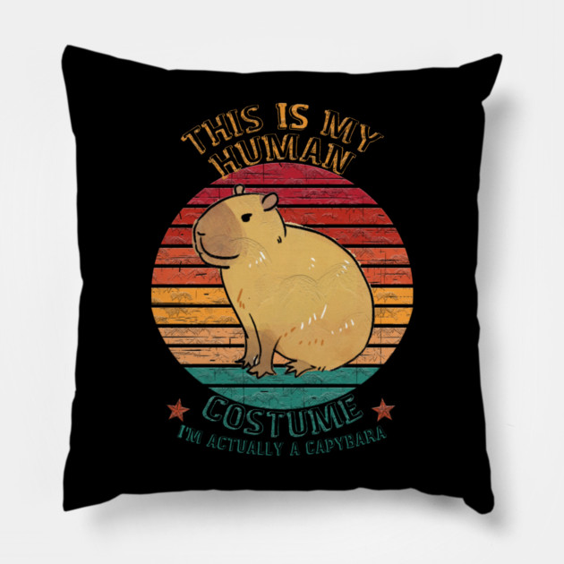This is my human costume. I'm actually a Capybara Pillow by Db Printed