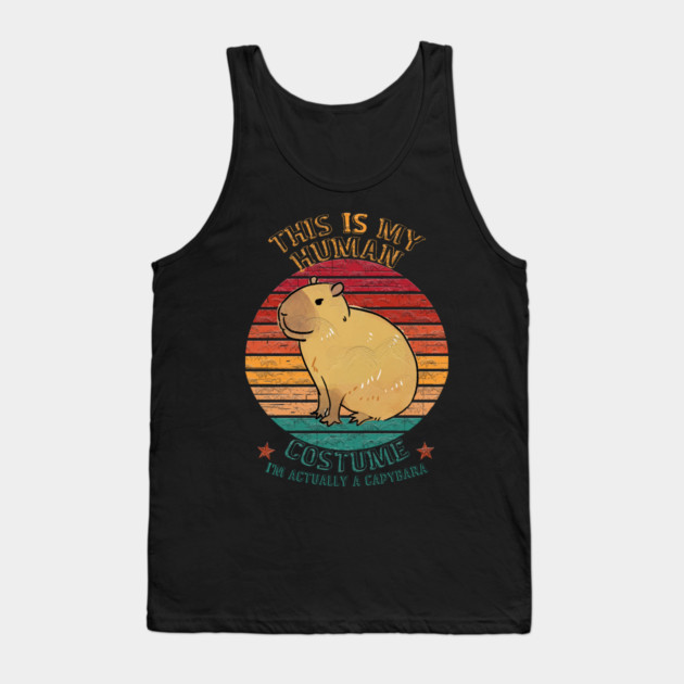 This is my human costume. I'm actually a Capybara Tank Top by Db Printed