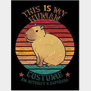 This is my human costume. I'm actually a Capybara Posters and Art